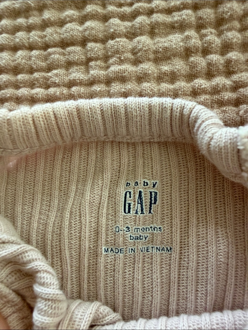 GAP Light Pink Ribbed Ruffled Baby Romper - Picture 2 of 3